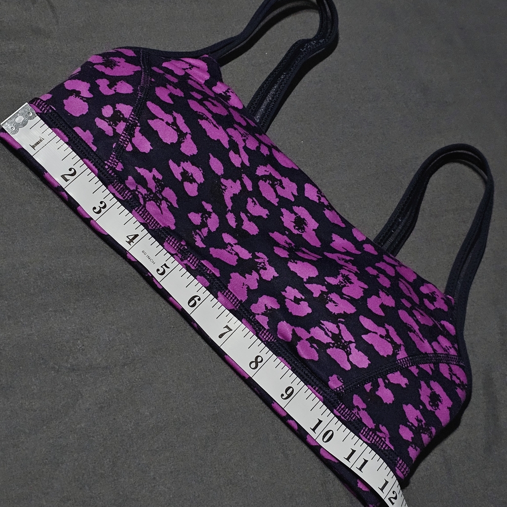 🧡Lululemon Straight Up Bra Mini Cherry Cheetah Print Size 2 - Picture 7 of 7